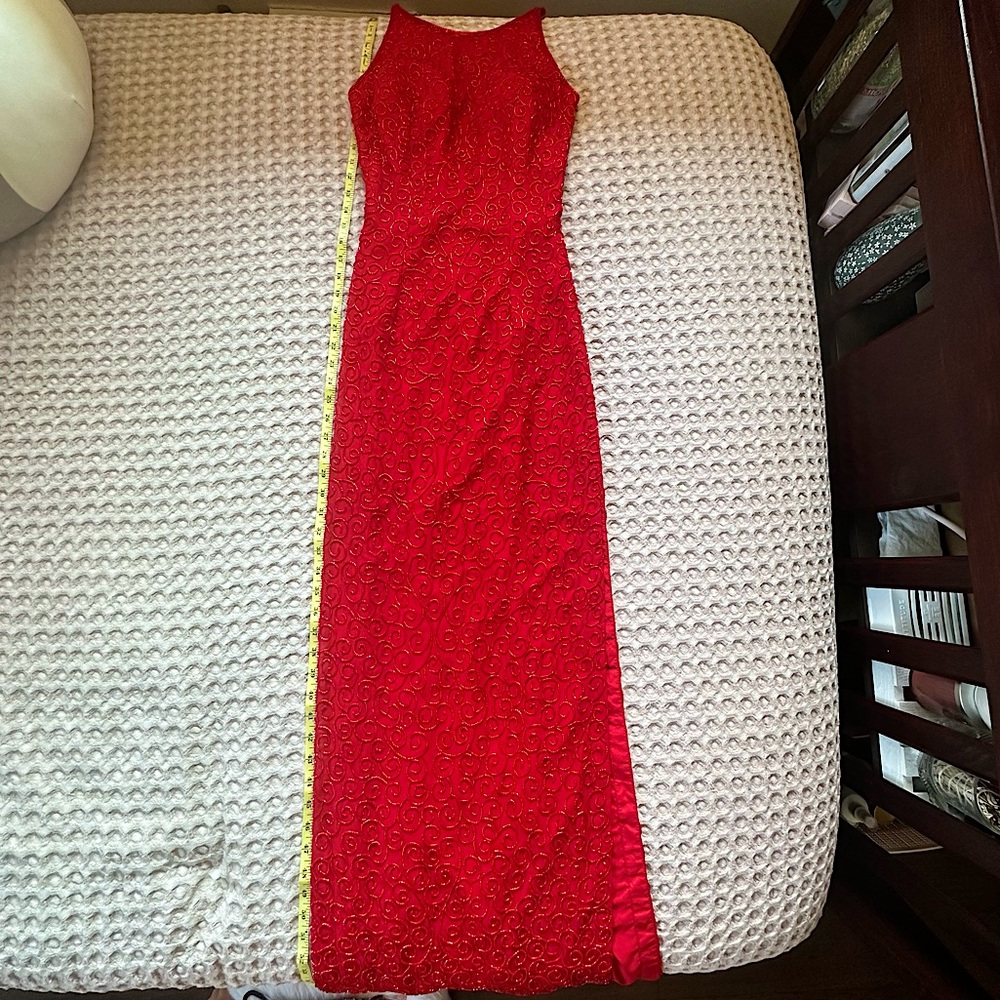 STUNNING Red Beaded Formal Gown
